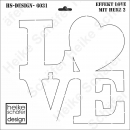 Schablone-Stencil A3 344-6031 Love mit Herz (30x30cm)